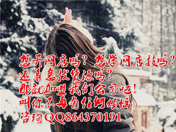 小投入大回报，轻松开网店，提供货源，代理发货！