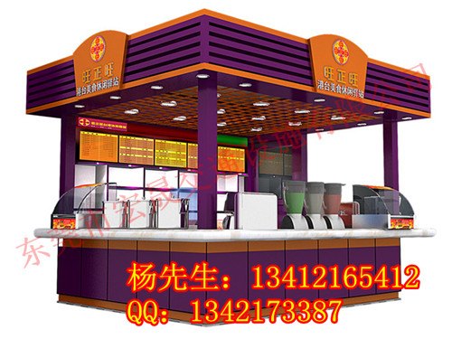 湖州小吃亭款式|宁波新款式步行街售货亭研发制作