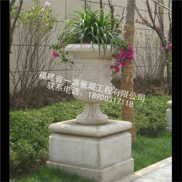 厂家直销砂岩花盆 装饰花盆 艺术花盆