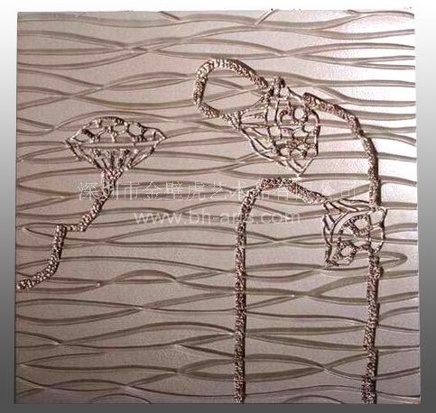 精心打造铁艺雕塑玻璃钢壁画装饰品艺术品深圳铁艺雕塑厂