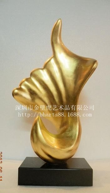 现代时尚抽象树脂雕塑摆件金属工艺品树脂饰品促销丹凤朝阳