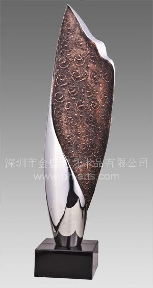 酒店工程样板房摆设家居软装饰品摆件抽象雕塑摆件电镀铁艺