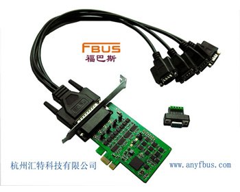 4口RS-232/422/485/(带2KV光电隔离)PCI-E卡