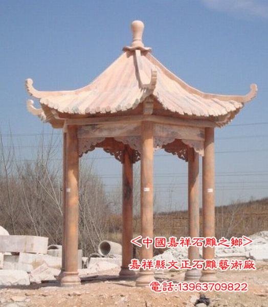 石雕六角亭,石雕六角亭雕刻