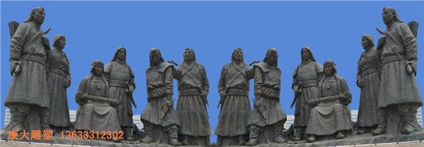 玻璃钢雕塑  玻璃钢群仙聚会