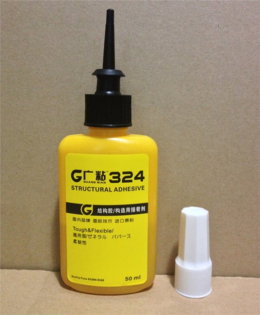 粘接表面材料就用广粘324胶水，324结构胶，促