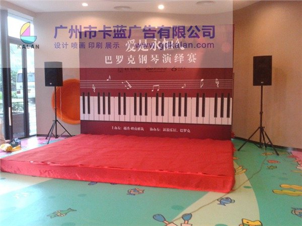 （广州喷绘）搭广州背景架桁架出租