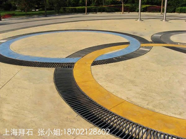 璟石彩色压模地坪施工