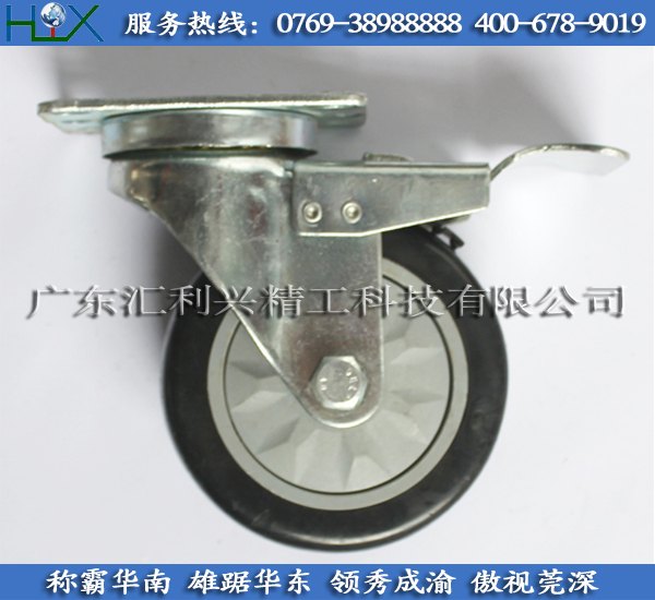 精益管工作台脚轮-平板式带刹脚轮【4寸平板式】