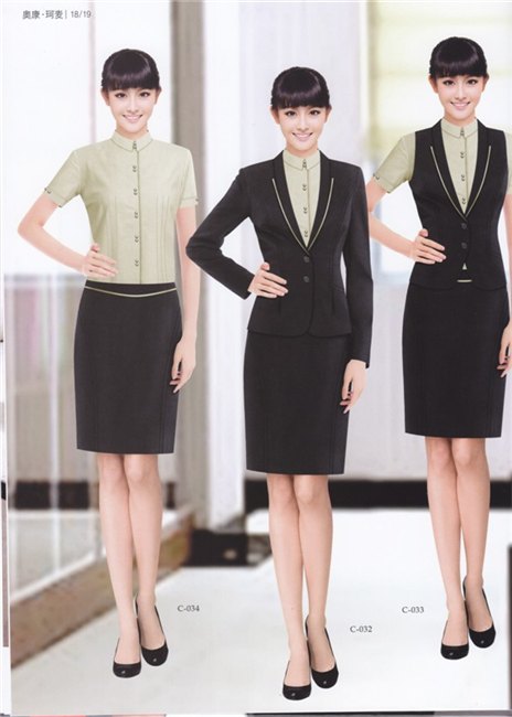 免费设计女职业套装款式 韩版职业装定做_凯越登制服