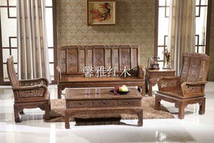 个性典雅鸡翅木沙发
