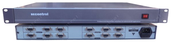 4组VGA1分2分配器 4进8出VGA分配器 机架型