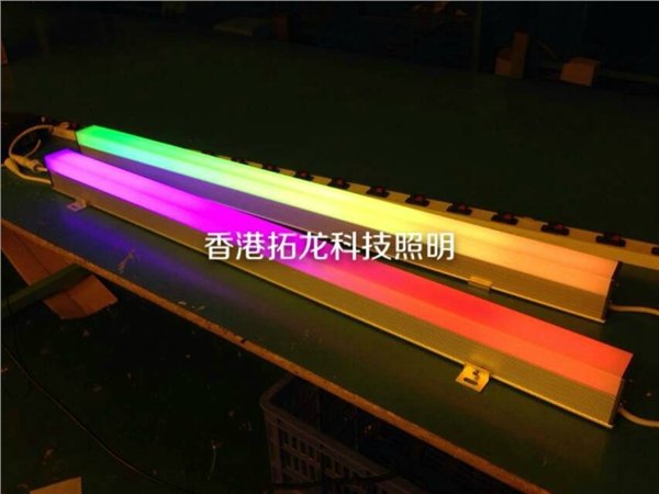 12W方形全彩8段外控铝底贴片LED护栏管生产批发
