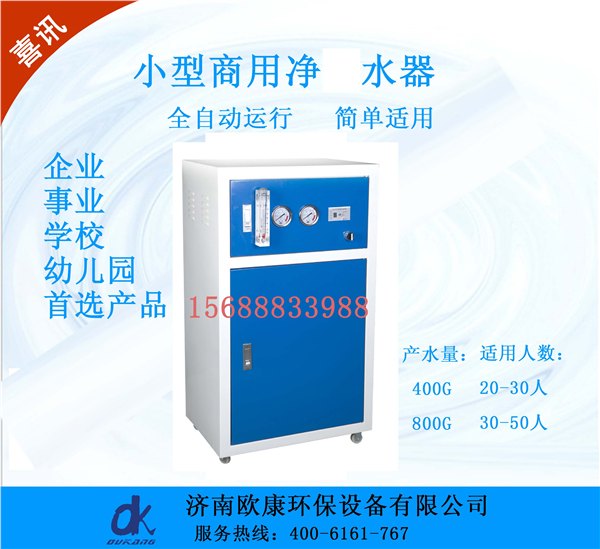 山东济南厂家生产设计订做销售小型商用实用净水器，单级双级反渗透设备