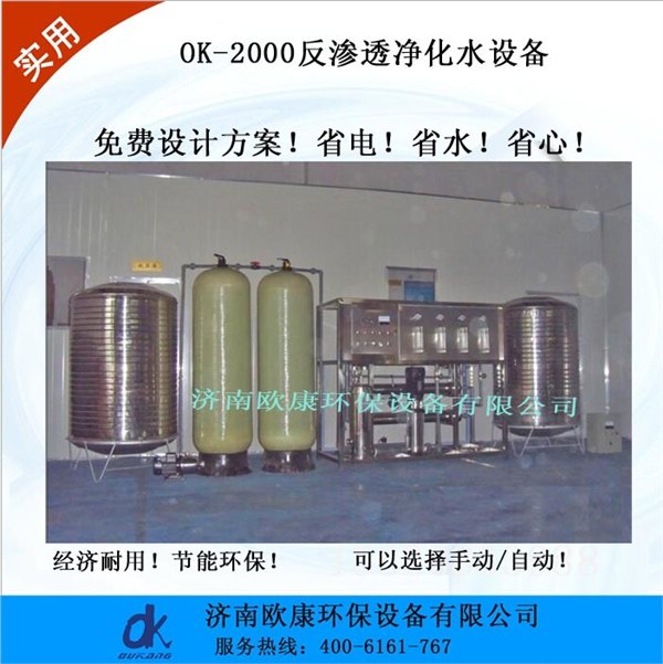 山东济南厂家生产设计订做销售全自动RO反渗透净化水设备图片