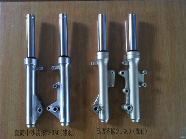 电摩减震器 直筒中沙清漆L-330(碟刹)和迅鹰香槟金L-360（碟）
