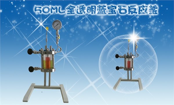 50ML全透明蓝宝石反应釜