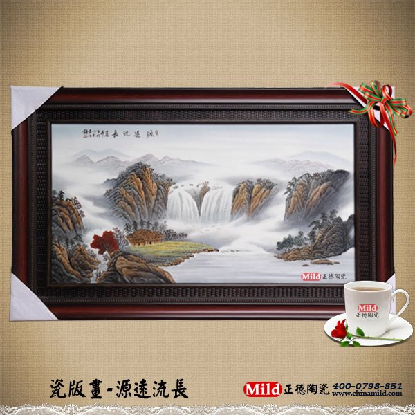 定做高档手绘瓷板画 精美陶瓷礼品瓷板画