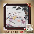 定做陶瓷手绘瓷板画 大型山水陶瓷瓷板画