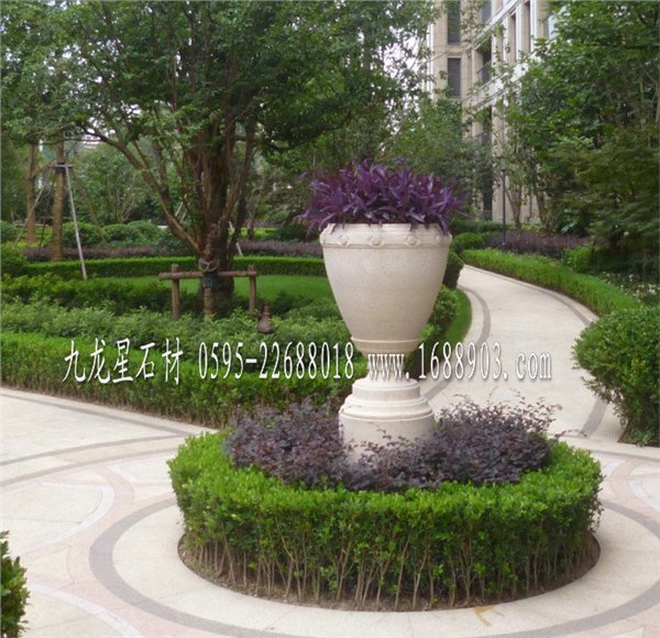 供应埃及米黄花钵，金碧米黄花钵，花岗岩花钵