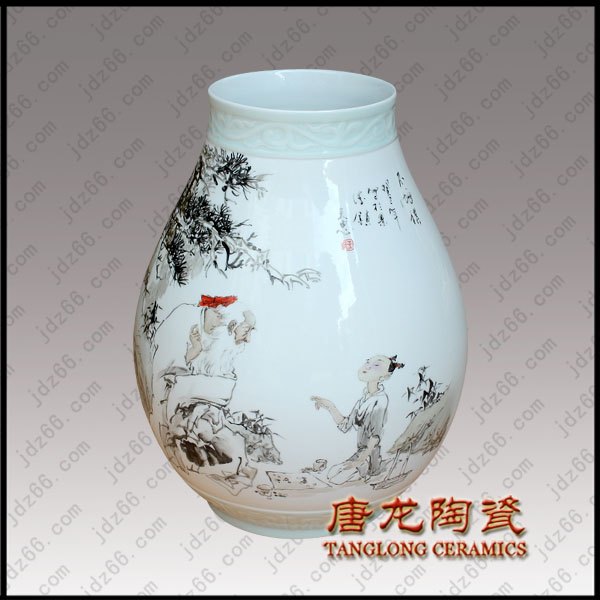 定做名人名作现代名家手绘瓷瓶 瓷板厂家