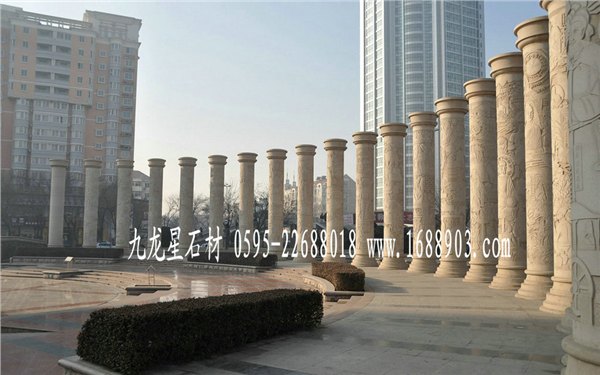 供应圆柱,园林广场,景观石柱,公园文化柱，生肖柱