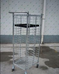 供应东莞盈广金属镀铬线网托盘车厂家专卖