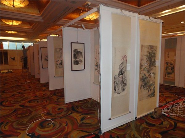 供应双面屏风展架，展览折叠屏风展架，文化展览展墙