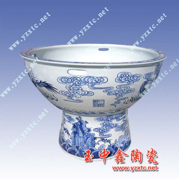 精品陶瓷高脚缸景德镇陶瓷大缸批发厂家