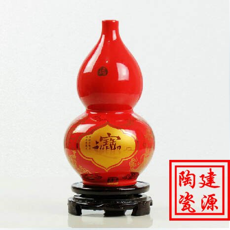 定做宝葫芦陶瓷瓶 陶瓷葫芦瓶生产厂家 