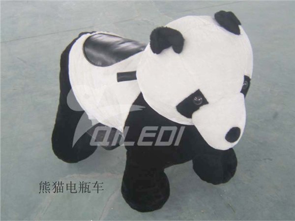 儿童游乐碰碰车电瓶车国宝熊猫造型毛绒电瓶车