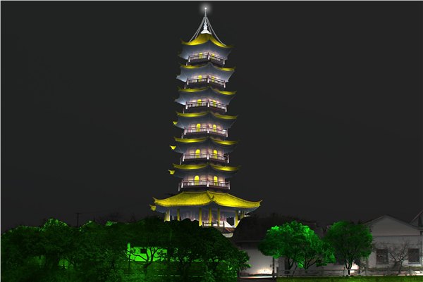 城市亮化工程、景观照明、楼盘亮化设计、桥彩、古塔