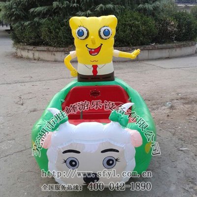 厂供美羊羊海绵宝宝充气电瓶车及外罩、气模车