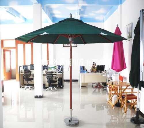 仿木纹铝合金豪华中柱伞厂家/霆源中柱伞保修