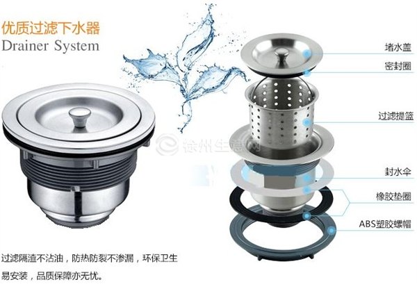 泉州价位合理的不锈钢水槽批售|单槽排水管加工