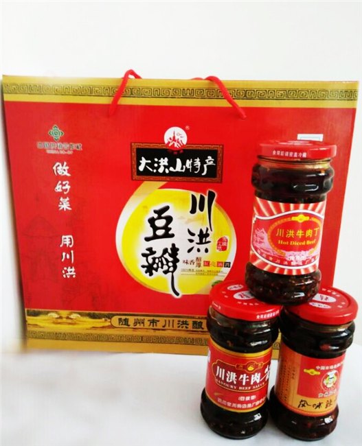 随特香湖北大洪山特产农家自制特产豆瓣牛肉酱咸菜礼