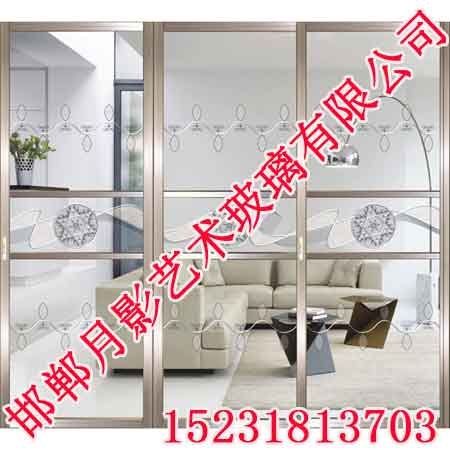 艺术玻璃背景墙月影艺术玻璃