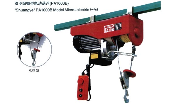 泸工牌 上海鹏业微型电动葫芦 25M/小型提升机/家用小吊机/220V