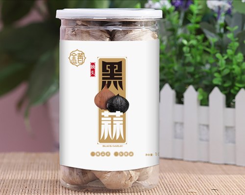 黑蒜领跑者金香500g罐装独头黑蒜
