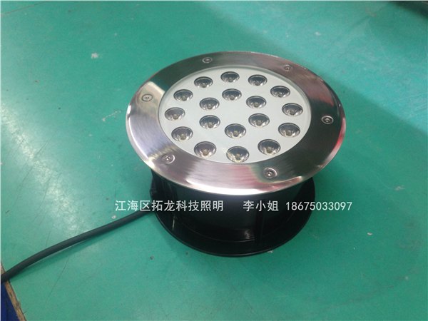 新款18W圆形丝印玻璃LED地埋灯