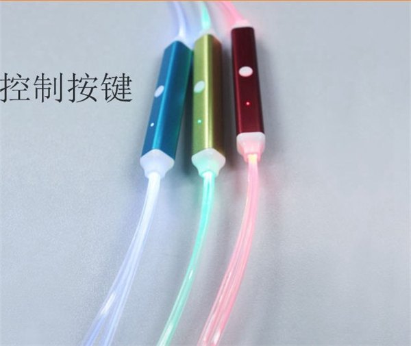 特炫科技生产冷光发光耳机线批发EL冷光发光耳机线