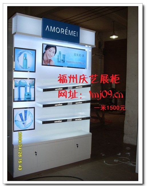 福州商场烤漆化妆品展柜制作   商场烤漆化妆品展