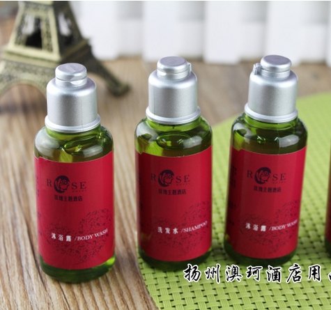 仿欧舒丹款洗发露40ml五星级酒店一次性用品贴不干胶标签洗浴小瓶