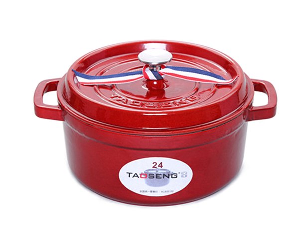 TAOSENG珐琅铸铁锅   石榴红