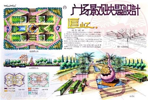 考研快题_艺术考研快题图_汉武手绘
