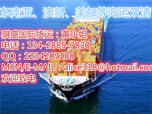 中国至新加坡海运物流公司/新加坡海运时间、价格