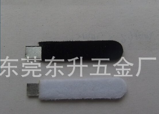厂家直销高档饰品包装盒植绒铁片扣 黑白植绒铁片