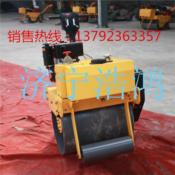 芜湖高端产品大轮径手扶式压路机专业厂家  浩鸿巨献重型手扶式单轮压路机