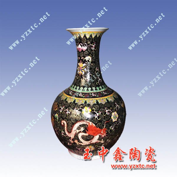 粉彩花瓶 粉彩装饰瓷 