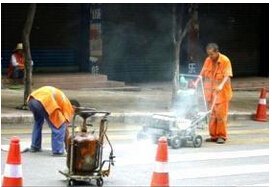 漯河市政道路划线 马路热熔冷漆喷划施工公司 河南兆基交通